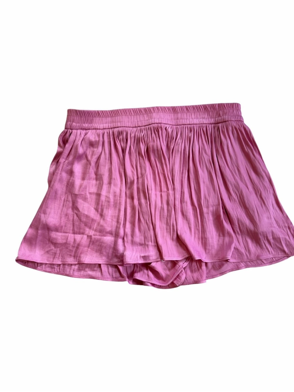 H&M Pink Flowy Elastic-Waist Skort